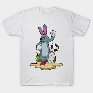 Rabbit as Soccer player with Soccer T-Shirt